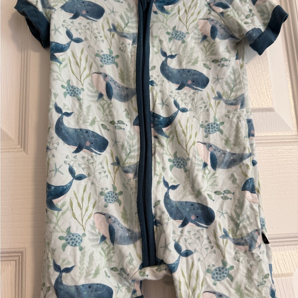 Whale and Sea Turtle Baby Romper